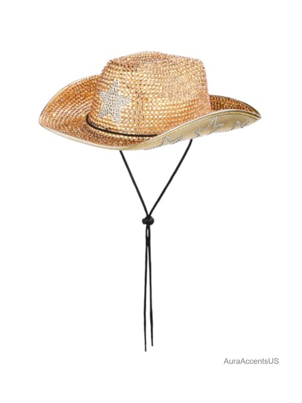 Rhinestone Cowboy Hat Western Disco Costume Party Women Fits 58 cm